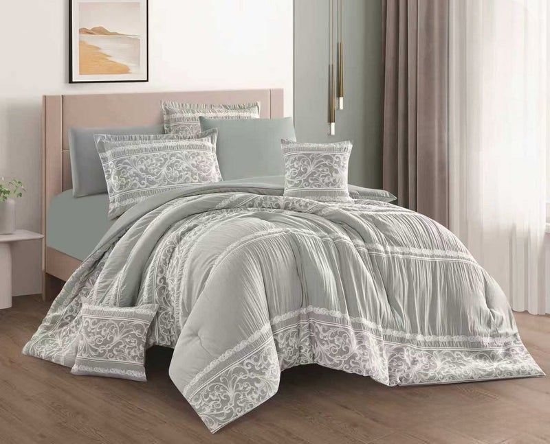 Double bed sheet set, 8 pieces, microfiber with a touch of softness that enhances the elegance of your room.