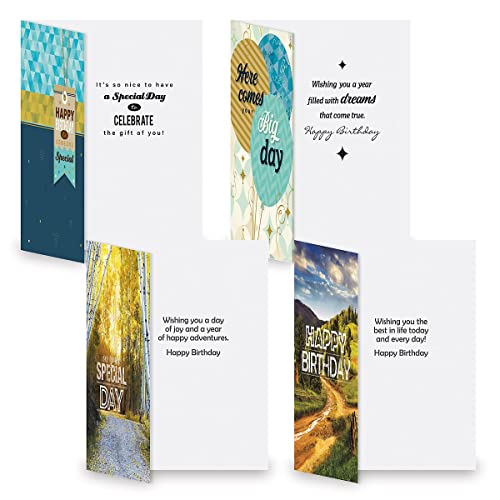 Current For Him Birthday Greeting Cards Value Pack - Set of 20, 10 Unique Designs, Large 5 x 7 Inch Cards, Sentiments Inside, Envelopes Included - Image 2