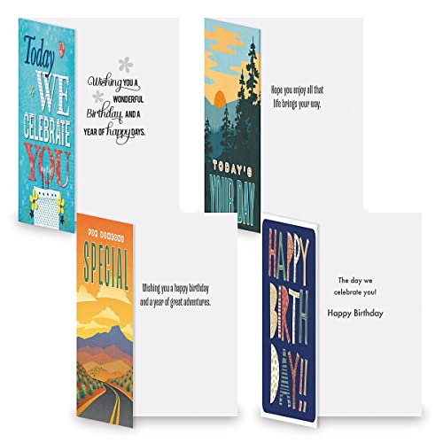 Current For Him Birthday Greeting Cards Value Pack - Set of 20, 10 Unique Designs, Large 5 x 7 Inch Cards, Sentiments Inside, Envelopes Included - Image 3