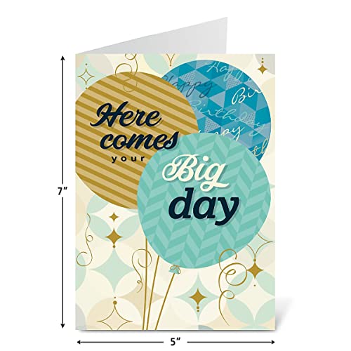 Current For Him Birthday Greeting Cards Value Pack - Set of 20, 10 Unique Designs, Large 5 x 7 Inch Cards, Sentiments Inside, Envelopes Included - Image 5