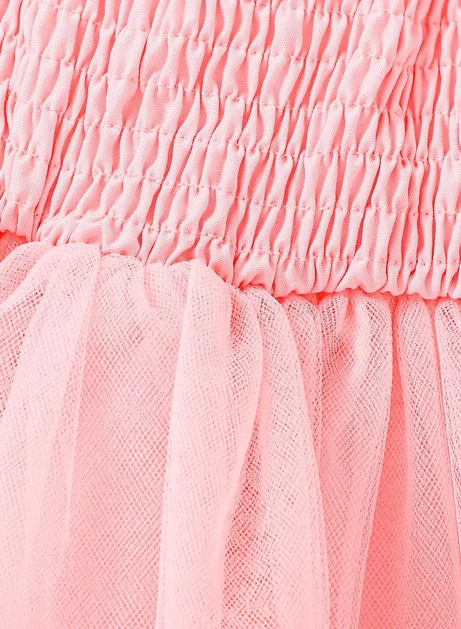 Take Two  Girls Pink Strappy Mesh Dress for Women | Best Price UAE