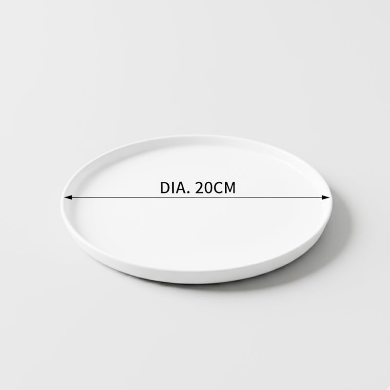 Cuisine Art EFE 8-Inch Bone China Side Plate - Premium White Dessert & Snack Plate, Chip-Resistant Small Plate for Starters, Salad, Snacks & Daily Use, Elegant Tableware for Home & Restaurants - Image 3