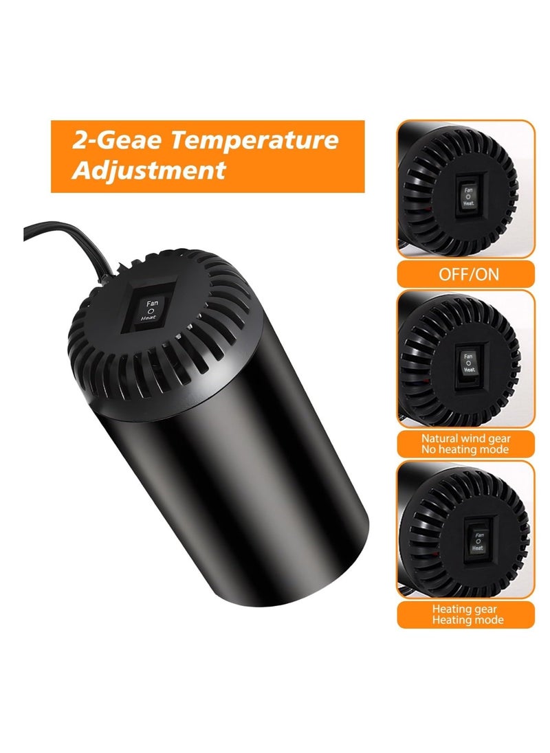Generic - 12V 150W Car Heater & Cooler - Portable Windshield Defogger and Defroster - Fast Heating & Cooling Fan with Suction Holder for All Vehicle Types (Black) - Image 1
