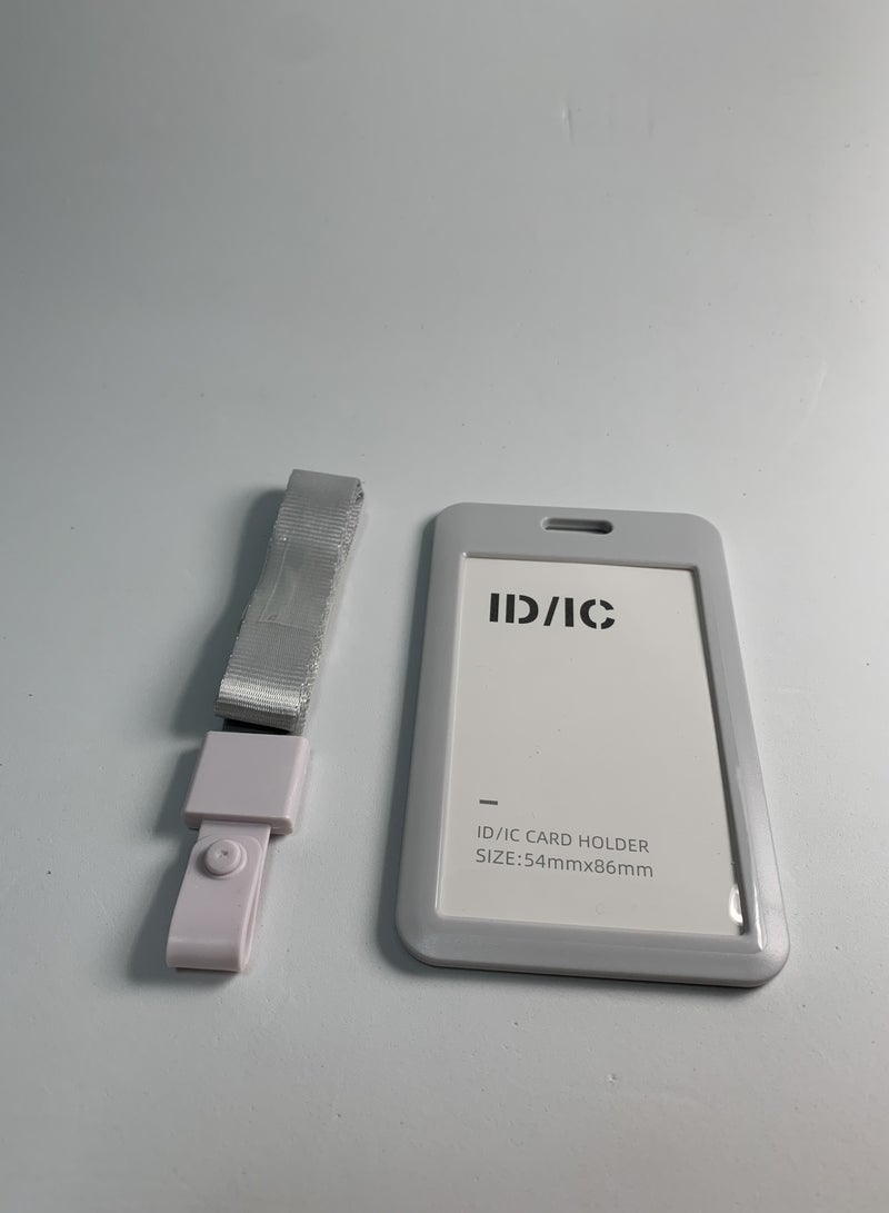 حامل بطاقة الهوية وبطاقة العمل وحامل بطاقة المكتب وحامل بطاقة الصور (أبيض) - Image 2