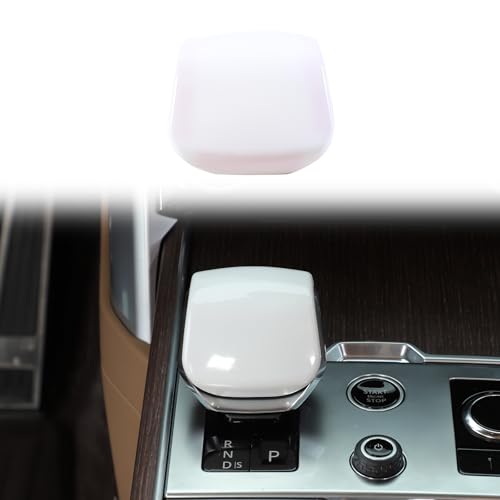 HAPPYHORSE Car Gear Shift Knob Head Cover Trim Compatible with Land Rover Range Rover Sport/Vogue，VELAR/Discovery 5 Gear Shift Knob Head Protective Cover Decoration (White) - Image 1