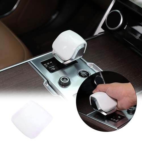 HAPPYHORSE Car Gear Shift Knob Head Cover Trim Compatible with Land Rover Range Rover Sport/Vogue，VELAR/Discovery 5 Gear Shift Knob Head Protective Cover Decoration (White) - Image 3