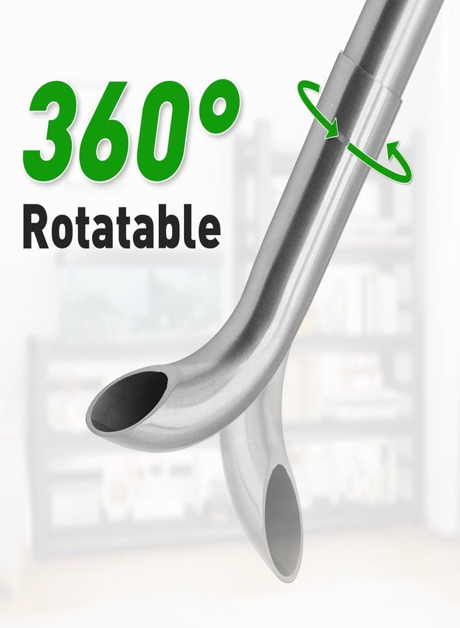 LINLAN 304 Stainless Steel Lily Pipe Inflow and Outflow with Mini Aluminum Alloy Pipe Holder, 360° Rotatable Outflow, Fits 16/22mm(5/8" i.d.) Filter Hose, for Rimless Aquariums (16mm-with Skimmer) - Image 4