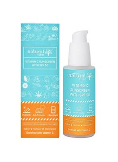 Vitamin C Sunscreen Spf 50 + Uvauvb Rays Indoor Outdoor Blue Light & Anti Pollution Water Resistant Ultra Light & Non Greasy No White Cast Unisex All Skin Types 50 Ml