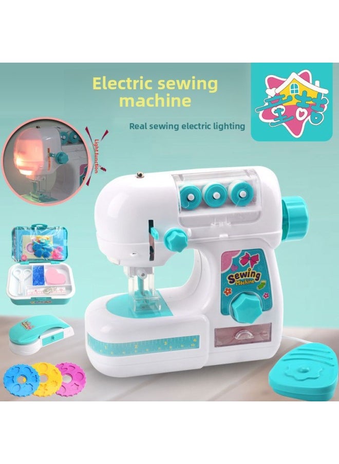 Generic - Children's DIY Electric Sewing Machine Simulation Lamp Household Toy Doll House Set Girl Toy Flashlight Plastic Material-Specifications:7927 - Image 1
