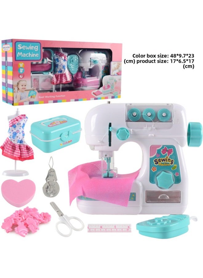 Generic - Children's DIY Electric Sewing Machine Simulation Lamp Household Toy Doll House Set Girl Toy Flashlight Plastic Material-Specifications:7927 - Image 1