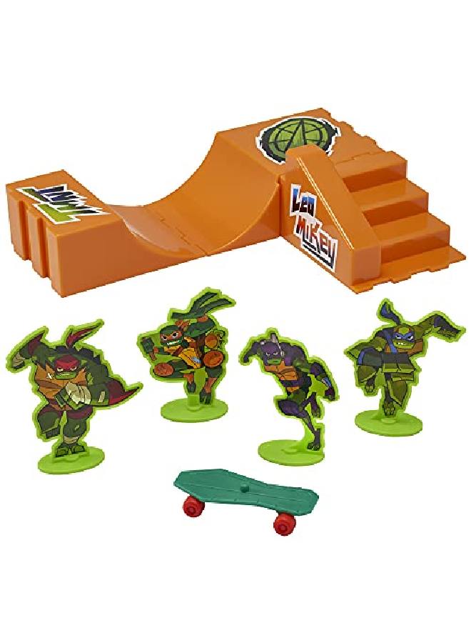 DecoPac Decoset® Teenage Mutant Ninja Turtles Tmntrise Up! Cake Topper 6Piece Birthday Decoration For Cakes And Cupcakes Surprise Your Tmnt Fan With All The Characters And Interactive Skateboard - Image 2