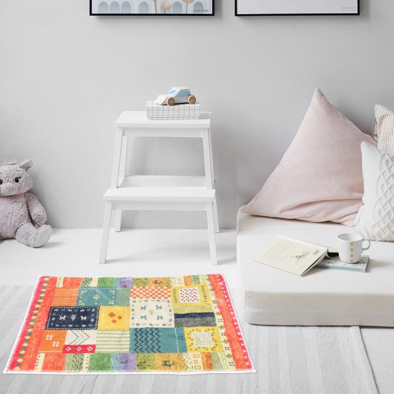 2pcs Household Floor Mat Bedroom Delicate Floor Rug Turkey Ethnic Style for Home - Image 2