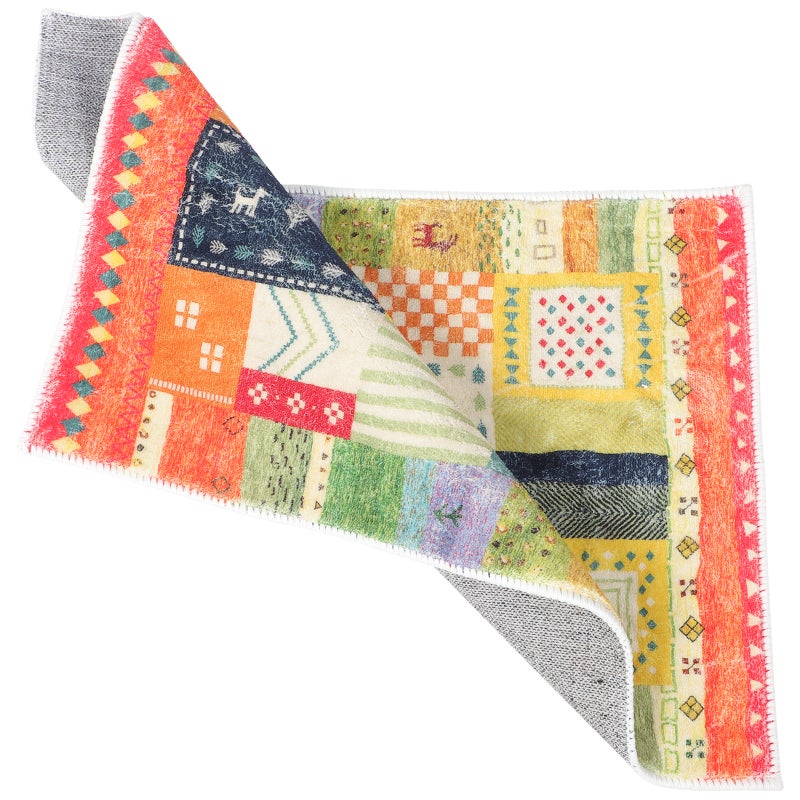 2pcs Household Floor Mat Bedroom Delicate Floor Rug Turkey Ethnic Style for Home - Image 5