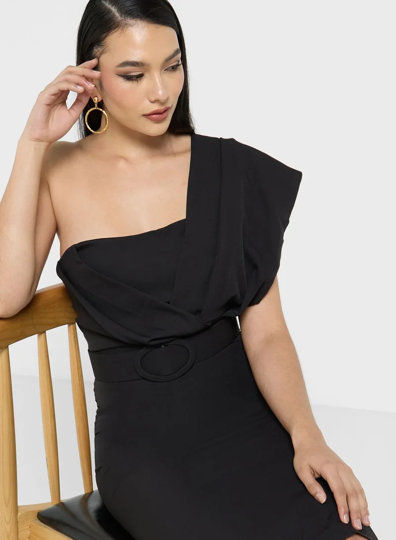 Ella Limited Edition One Shoulder Belted Shift Dress