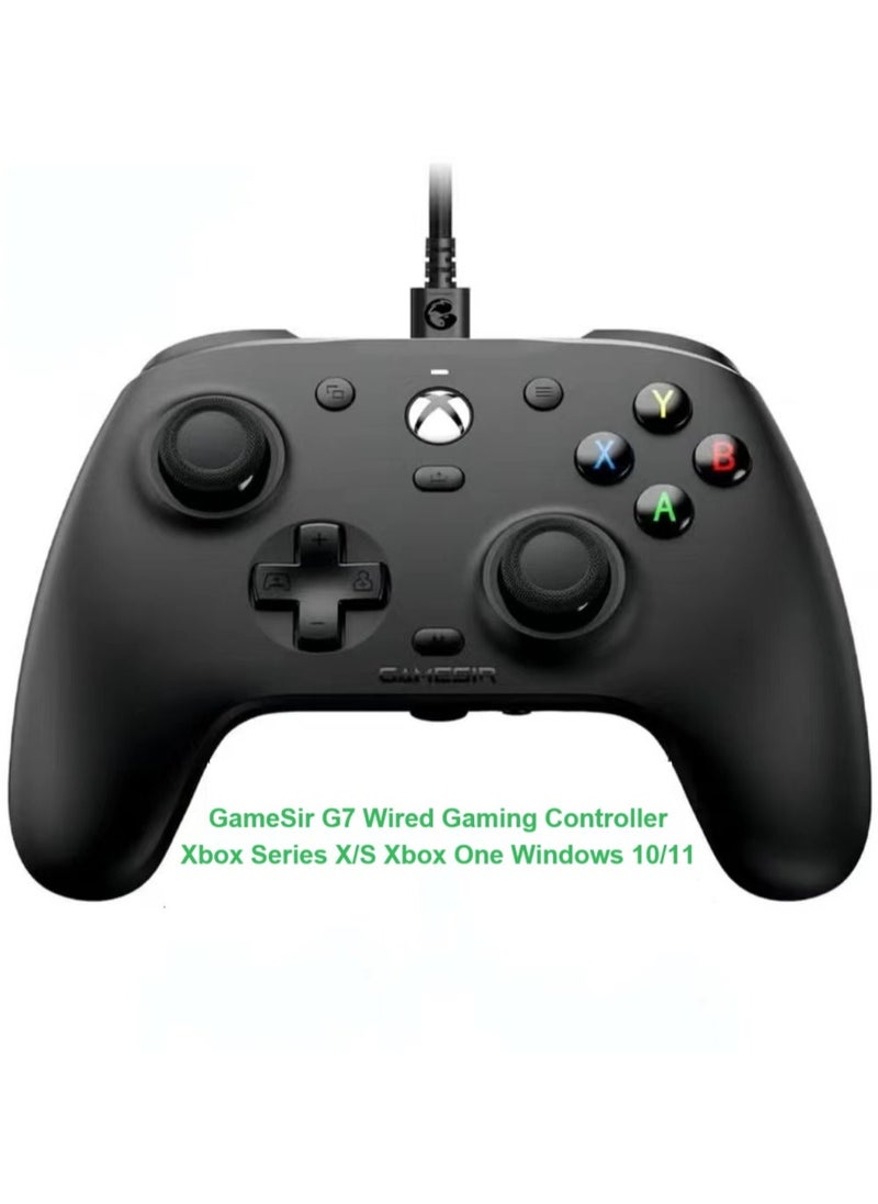 Classic Gamepad GameSir G7 Wired Gaming Controller for Xbox Series X/S, Xbox One, Windows 10/11 Mappable Buttons with Hall Effect Joysticks/Hall Trigger, 3.5mm Audio Jack Swappable Faceplates