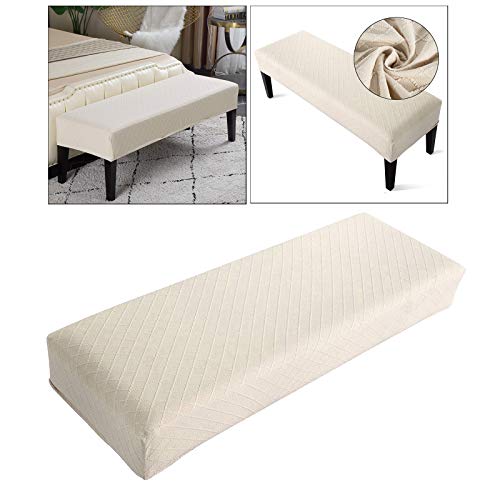 CALANDIS Evalue Bench High Stretch Slipcover Dining Room Bench Seat Cushion Cover (Beige), - Image 3