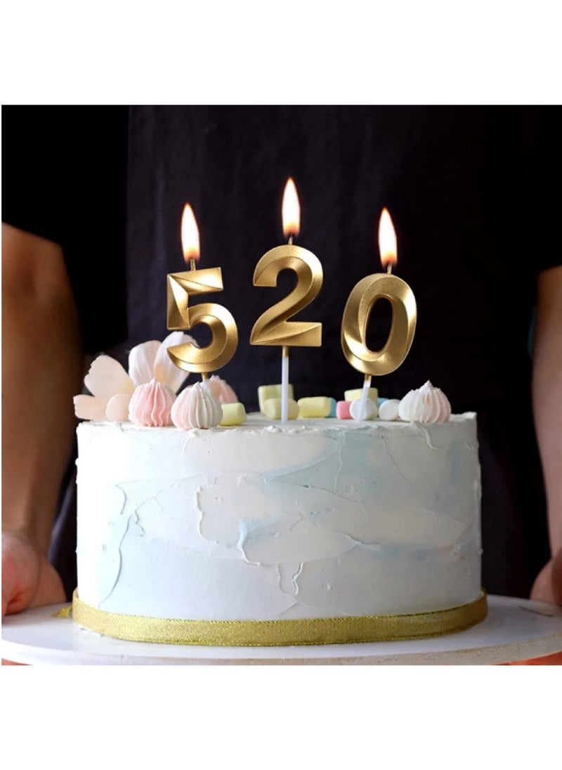Generic - Gold Number Candles For Happy Birthday Cake and Party Number 2 - Image 1