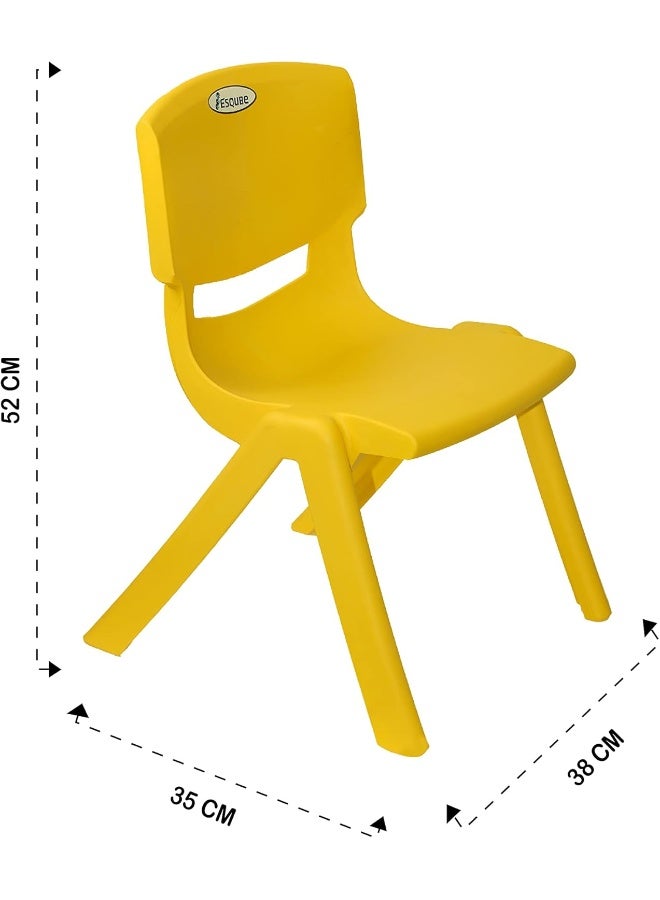 ESQUBE Esqube Baby Chair Kids Plastic School Study Chair Yellow Color  - Image 3