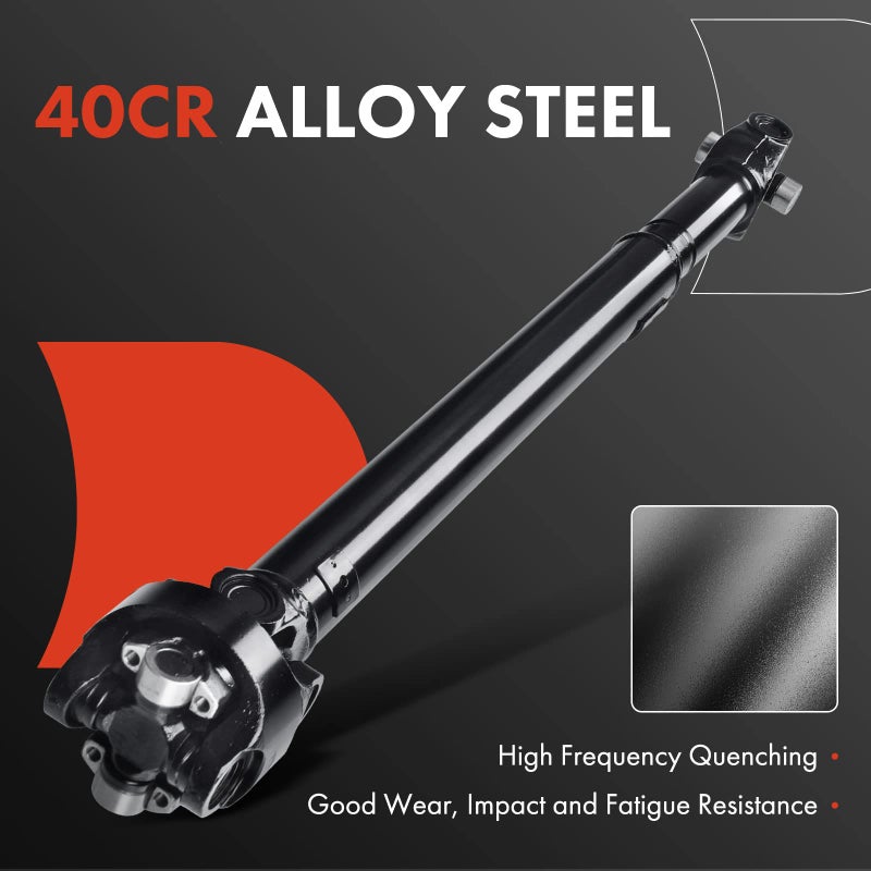 A-Premium Front Complete Drive Shaft Prop Shaft Driveshaft Assembly Compatible with Jeep Grand Cherokee 1993 4.0L, 4WD Automatic Transmission, Replace# 52098341 - Image 2