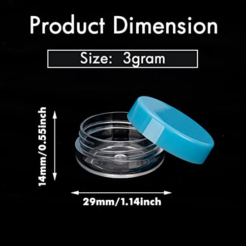 GOLACKY 3 Gram Sample Containers with Lids 200 Count Tiny Sample Jars Empty Lip Balm Containers Mini Cosmetic Container with Lids Makeup Travel Container with Labels Mini Disposable Spatulas - Image 3