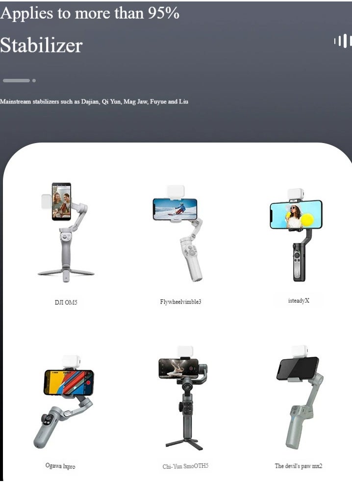 Generic Universal gimbal LED magnetic fill light is used for video photography light with 3 brightness and 7 color adjustment  - Image 3