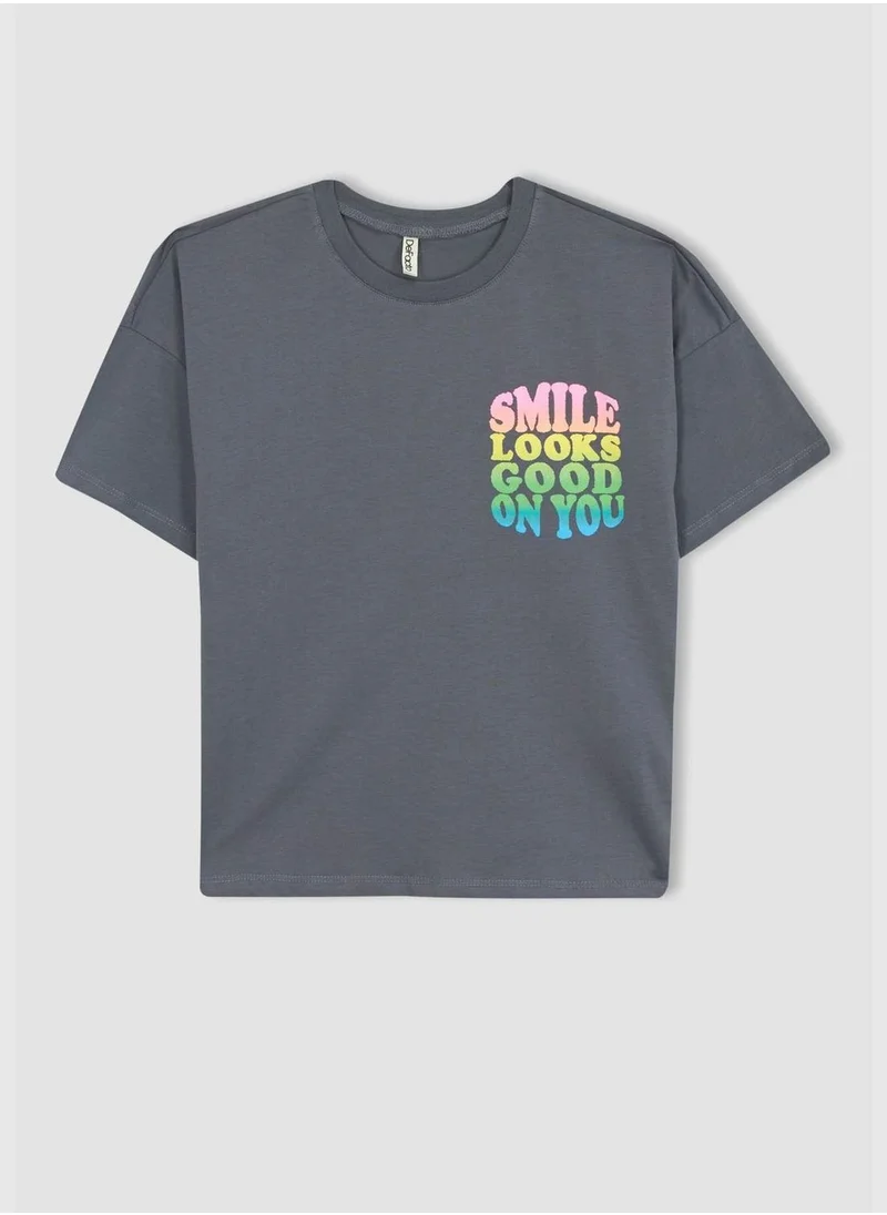 DeFacto Girl Knitted Short Sleeve Body