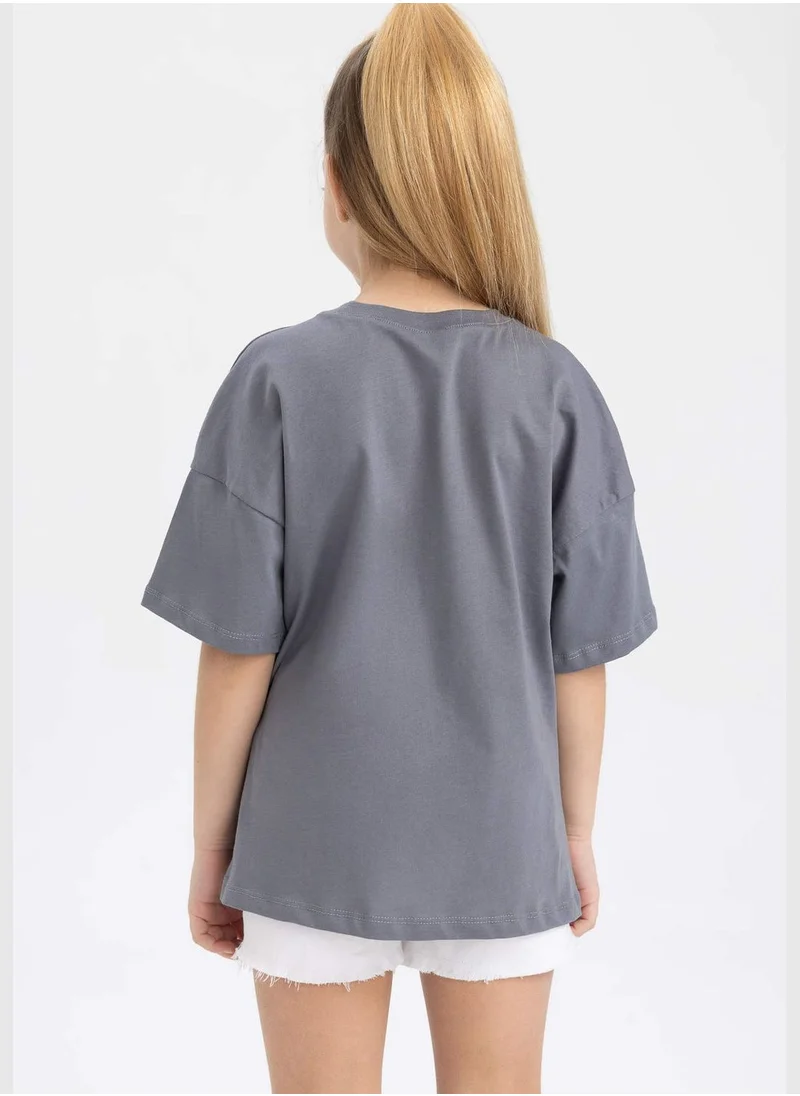 DeFacto Girl Knitted Short Sleeve Body