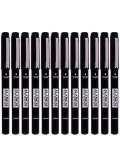 Al Khatat 12-Piece Calligraphy Pen 2mm Tip Black Ink  - Image 1