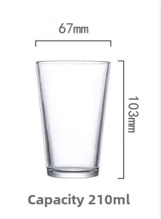 American Pint Cup Fine Brewed Beer Cup Glass Water Cup Flat Light Cup V-shaped Cup Gift Printable LOGO-Color:67103- 210ml-Capacity:Transparent - Image 1