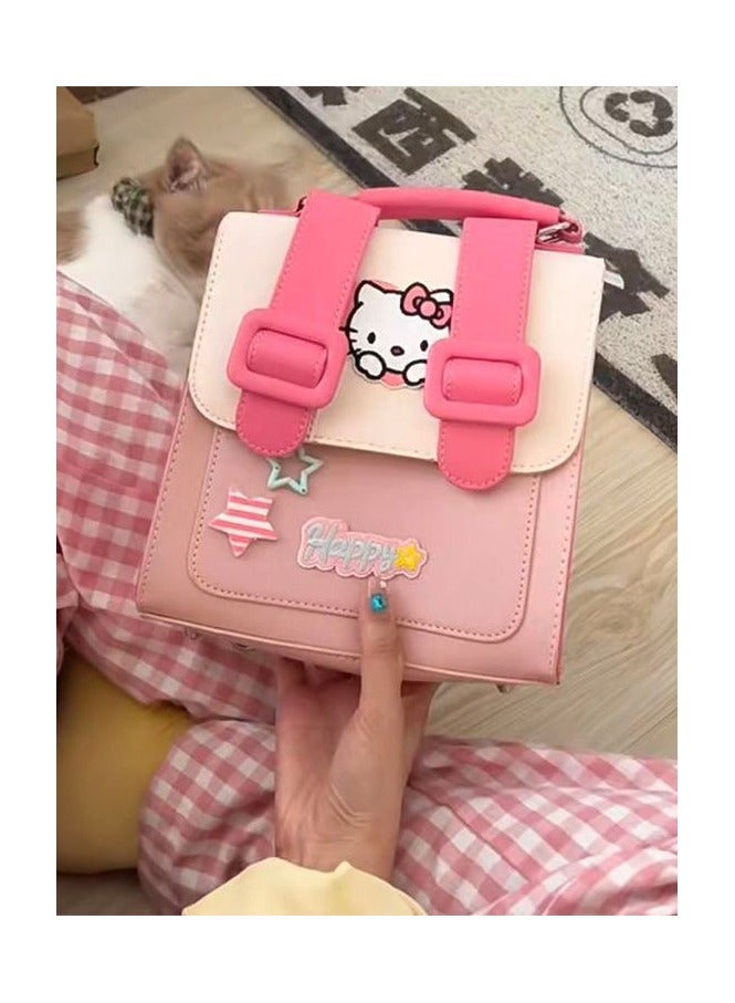 General Hello Kitty Super Sweet Dopamine Cambridge Bag, New Cute Niche Contrasting Shoulder Bag, Sweet Cool Girl Crossbody Small Square Bag  - Image 1
