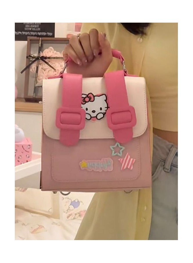 General Hello Kitty Super Sweet Dopamine Cambridge Bag, New Cute Niche Contrasting Shoulder Bag, Sweet Cool Girl Crossbody Small Square Bag  - Image 3