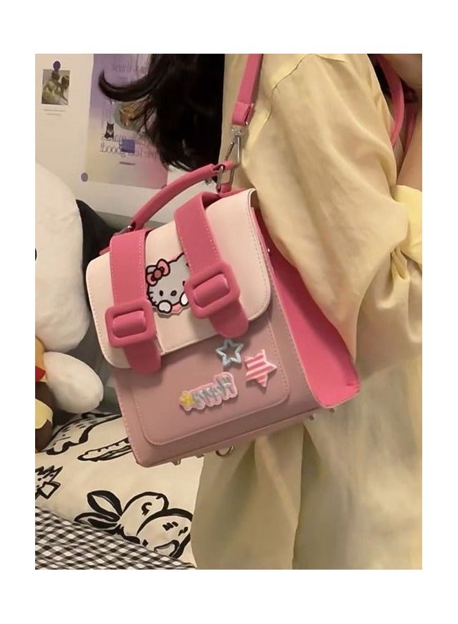 General Hello Kitty Super Sweet Dopamine Cambridge Bag, New Cute Niche Contrasting Shoulder Bag, Sweet Cool Girl Crossbody Small Square Bag  - Image 4