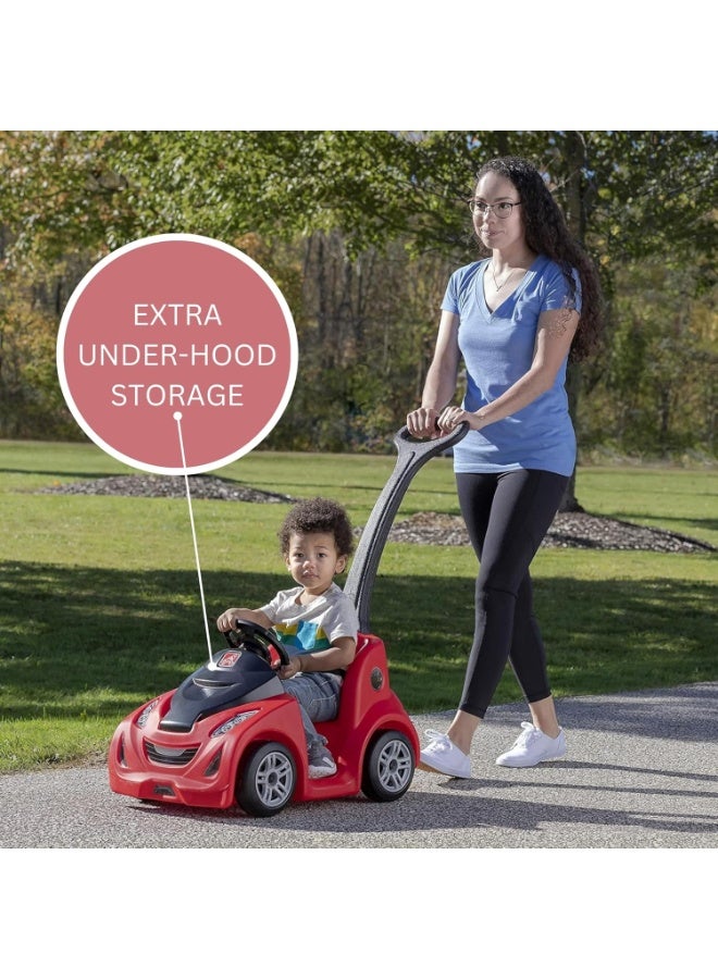 Step2 Buggy GT, Single Seater Kids Push Car, Easy to Store Ride On Toy with Seatbelt, Horn and Storage Trunk, Suitable for Children both Boys and Girls Aged 18m and Above, Red - Image 5