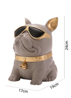 Generic French Bulldog Paper Towel Holder - Artistic Resin Dog Sculpture and Multifunctional Home and Office Decor - Multi-Room, Dual-Function Design for Living Spaces and Workplaces (White)  - Image 2