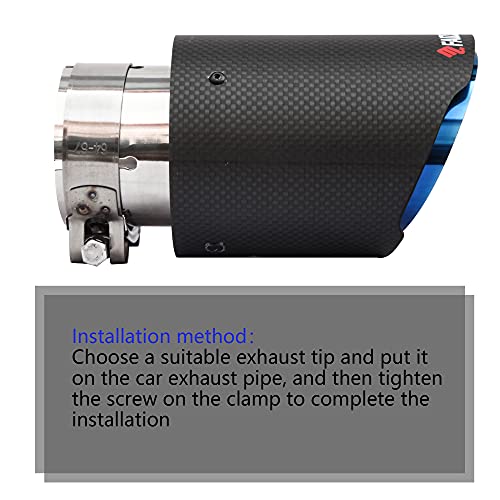FAIZJUNBEN carbon fiber exhaust tip, carbon fiber tail pipe, inlet size 63mm/2.5", outlet size 89mm/3.5" carbon fiber muffler, suitable for automotive exhaust pipes with a diameter of 61-63mm - Image 5