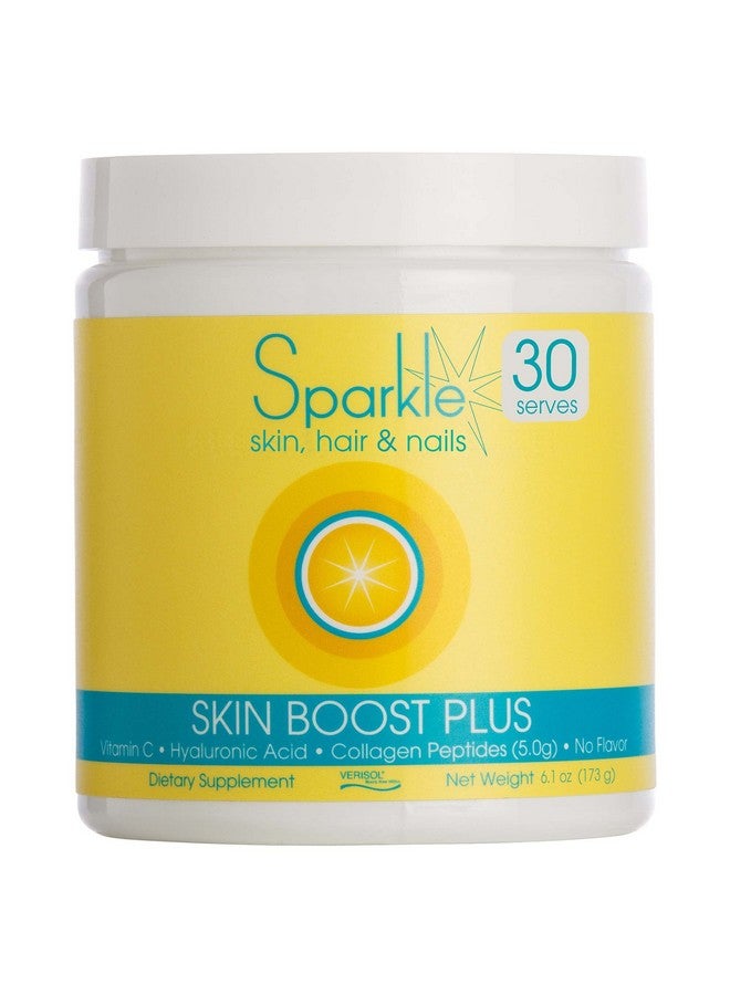 Sparkle Collagen مسحوق الكولاجين المتحلل لتعزيز البشرة اللامعة بلس (بدون نكهة) [30 حصة] مسحوق بروتين ببتيدات الكولاجين فيريسول وفيتامين سي مكمل كولاجين غير معدل وراثيًا مشروب بروتين كيتو للتغذية - Image 1