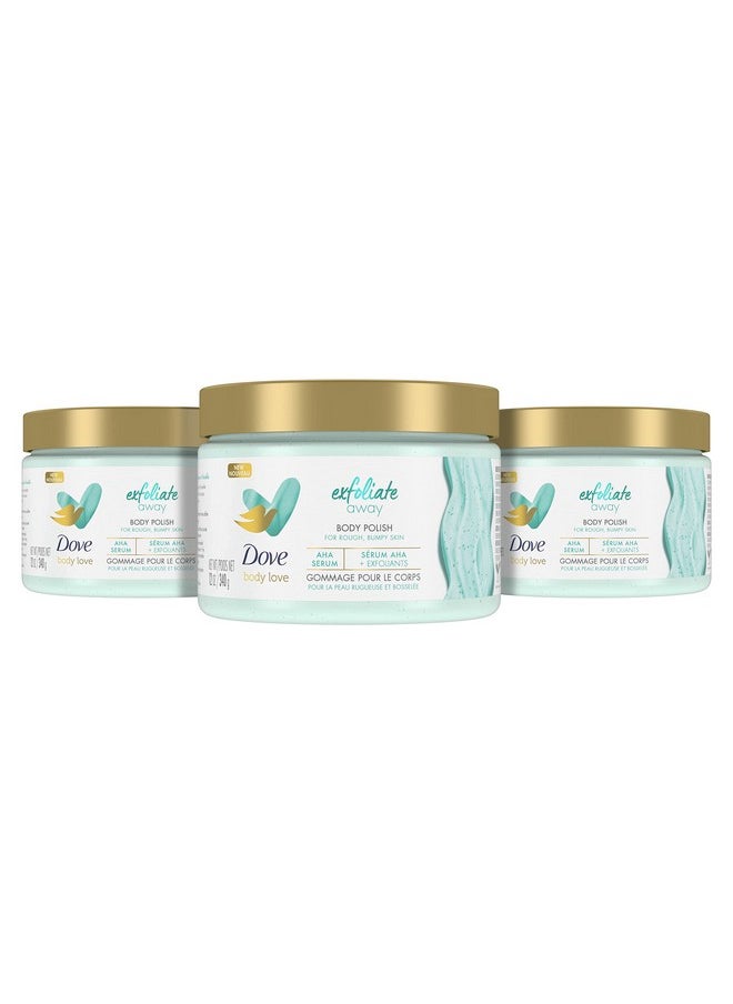 Dove Dove Body Love Body Polish Exfoliate Away 3 Count for Rough, Bumpy Skin Body Scrub with AHAs for Silky Smooth Skin 12 oz  - Image 1