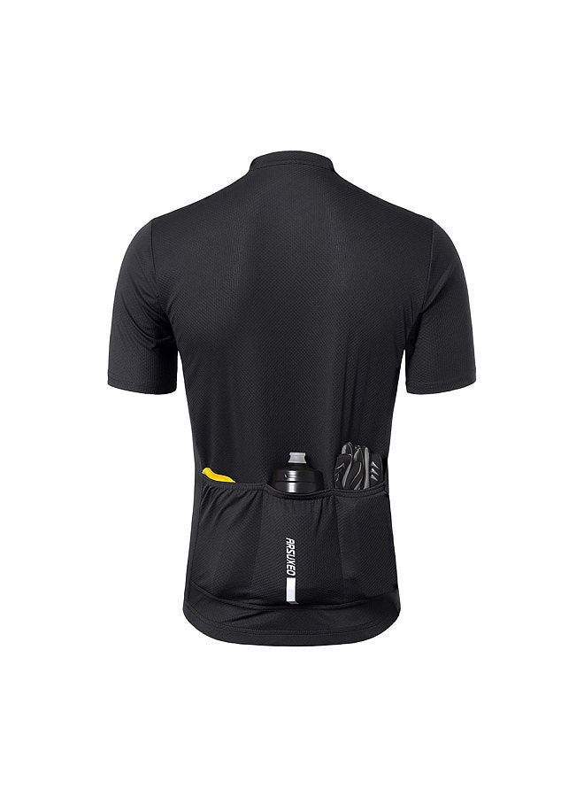 Men's Bike Clothing Set Short Sleeve Breathable Cycling Jersey with Quick Dry Elastic Cycling Shorts