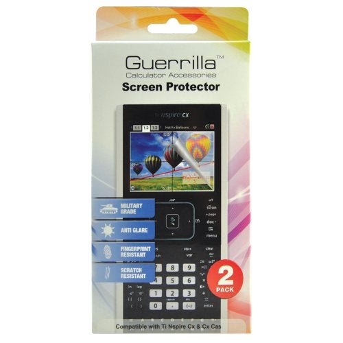 Guerrilla Military Grade Screen Protector 2-Pack For TI Nspire CX, CX CAS, CX II, and CX CAS II Graphing Calculator, Black - Image 5