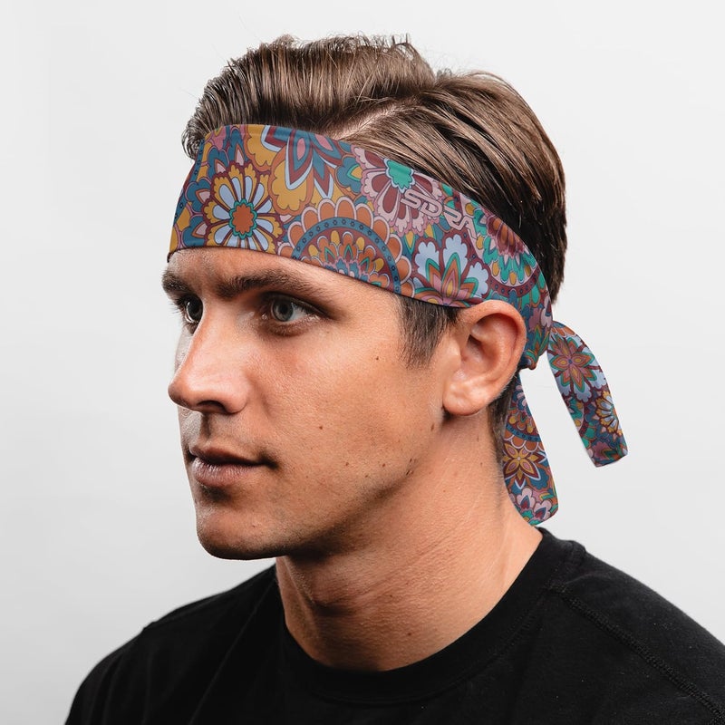 Suddora Floral Headbands, Sports Headband for Women, Headband for Men Athletic, Lightweight, Stylish & Comfortable Headband for Running, Workout, Football, Cosplay & Costumes - Image 2