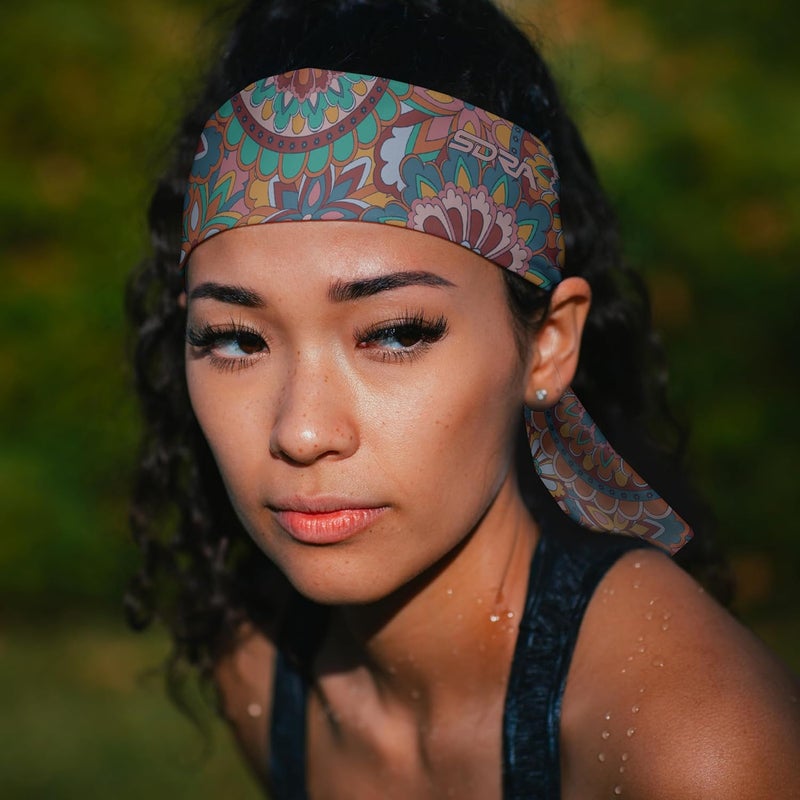 Suddora Floral Headbands, Sports Headband for Women, Headband for Men Athletic, Lightweight, Stylish & Comfortable Headband for Running, Workout, Football, Cosplay & Costumes - Image 4