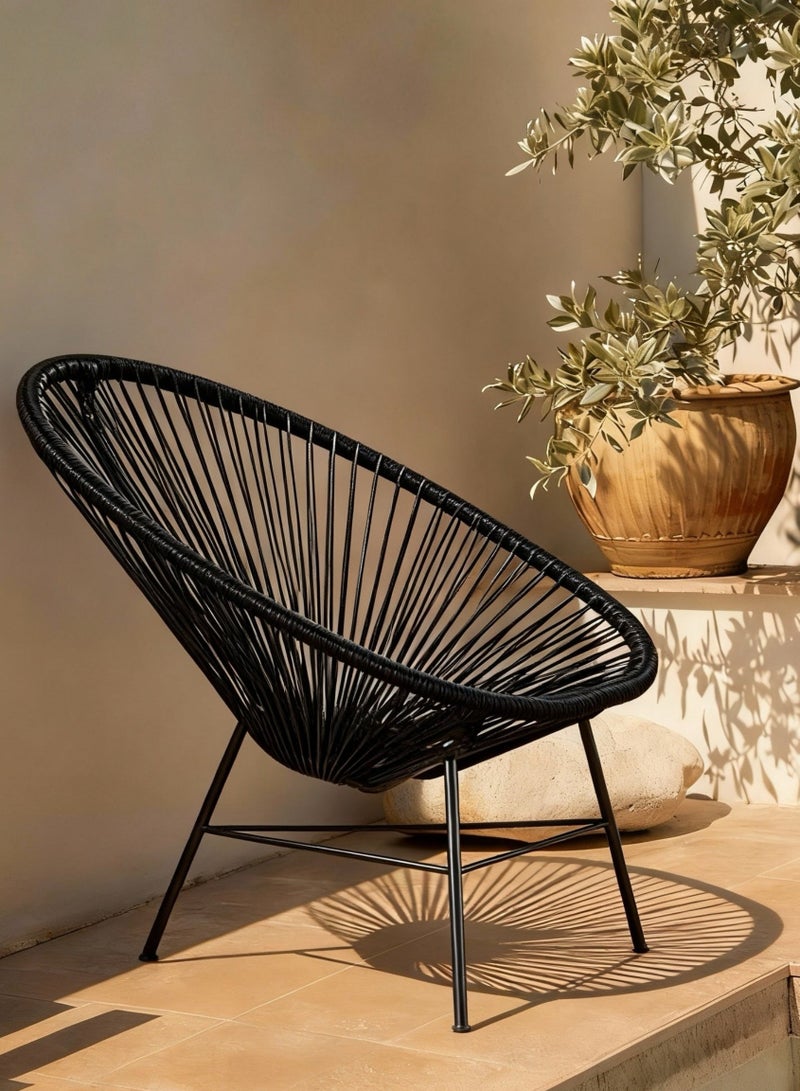 Broyhome 2+1 Outdoor Balcony Rattan Chair Set with Glass Coffee Table, ,Weather-Resistant Patio Furniture for Garden/terrace/Villa& Luxury Outdoor Seating - Image 3