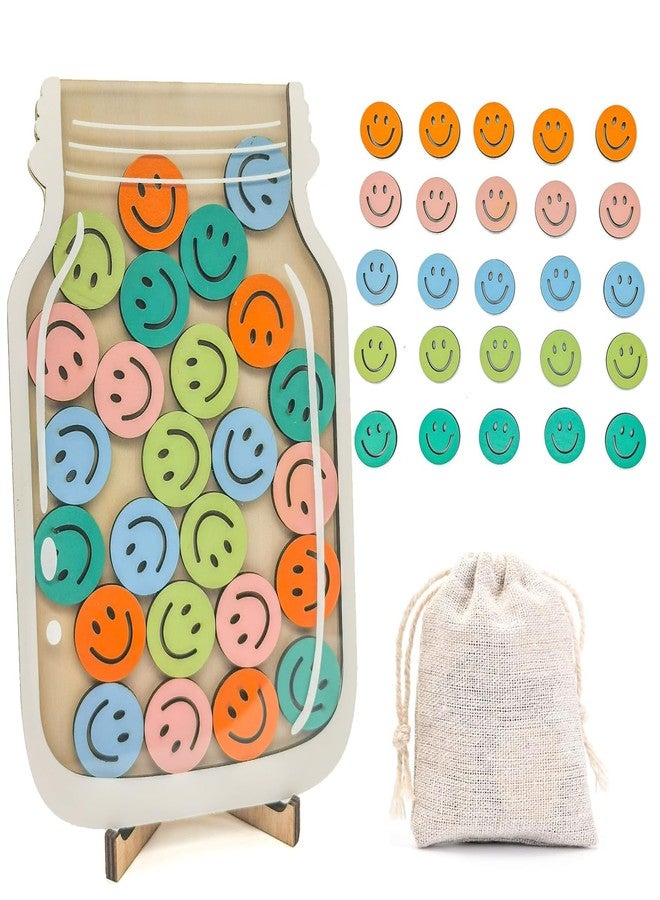 Funvalley Surperfect 25 Tokens Smile Face Reward Jar for Kids,Reward Jar Tokens, Personalized Smile Reward Jar for Students Kids Behavior,Kids Behavior Reward(Smile) - Image 1