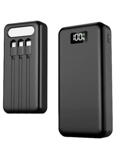 MATRIX Matrix N82 Fast Charging 22.5W Power bank 20000mAh With Built-in Cables And Torch Light - Black  - Image 1