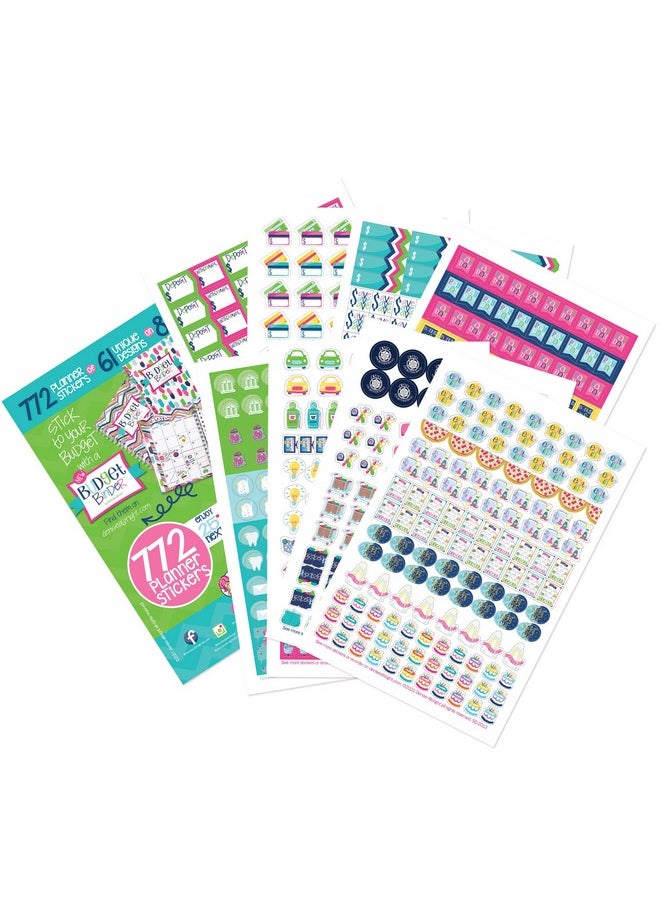 Denise Albright - 772 Planner Stickers Budget Planning Collection. Bill Due Date Reminders Expense Tracking Savings Goals Auto Expenses Holiday Spending Eating Out Spending - Image 1