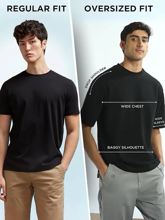 NOBERO Graphic Print Oversized T-Shirt for Men