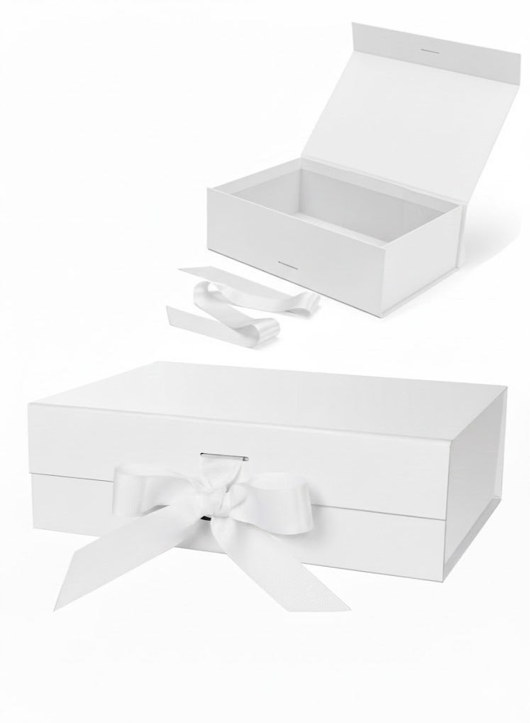 Neox 2 PCS Gift Boxes,31*26*9cm Large Gift Boxes with Lid Ribbon and Magnetic Closure for Wrapping Gifts,Gift Box Empty  for Mother's Day,Valentine's Day,Birthdays,Party - Image 1