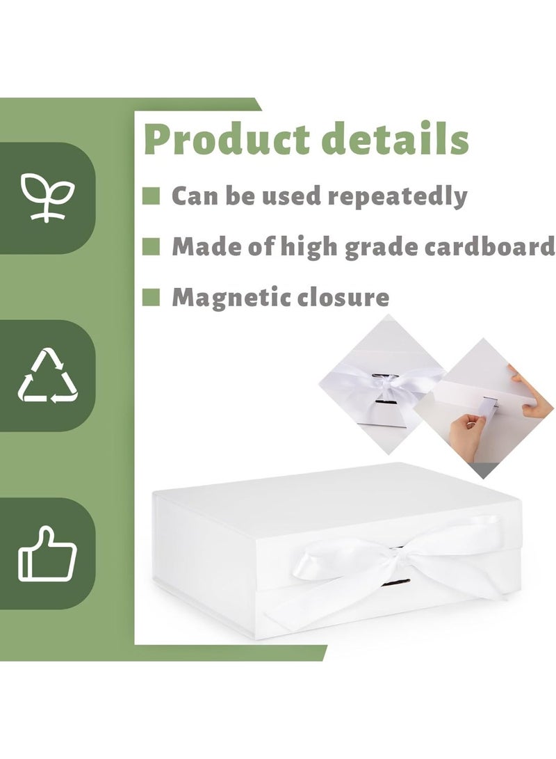 Neox 2 PCS Gift Boxes,31*26*9cm Large Gift Boxes with Lid Ribbon and Magnetic Closure for Wrapping Gifts,Gift Box Empty  for Mother's Day,Valentine's Day,Birthdays,Party - Image 4