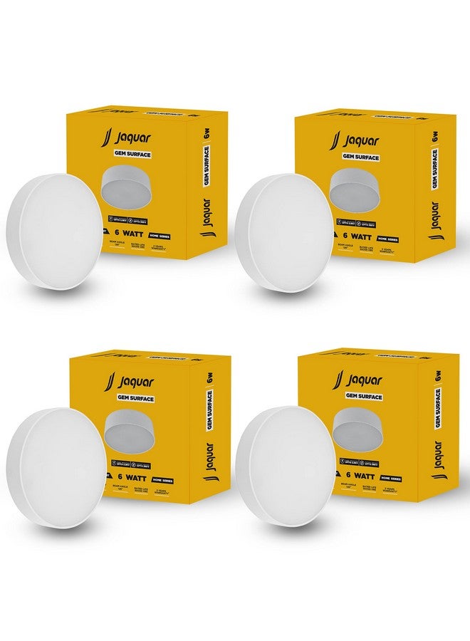 jaquar Jaquar 6W LED Gem Trimless Round Surface Mount Down Light | No False Ceiling Required | Natural White(4000K) | (Pack of 4)  - Image 1