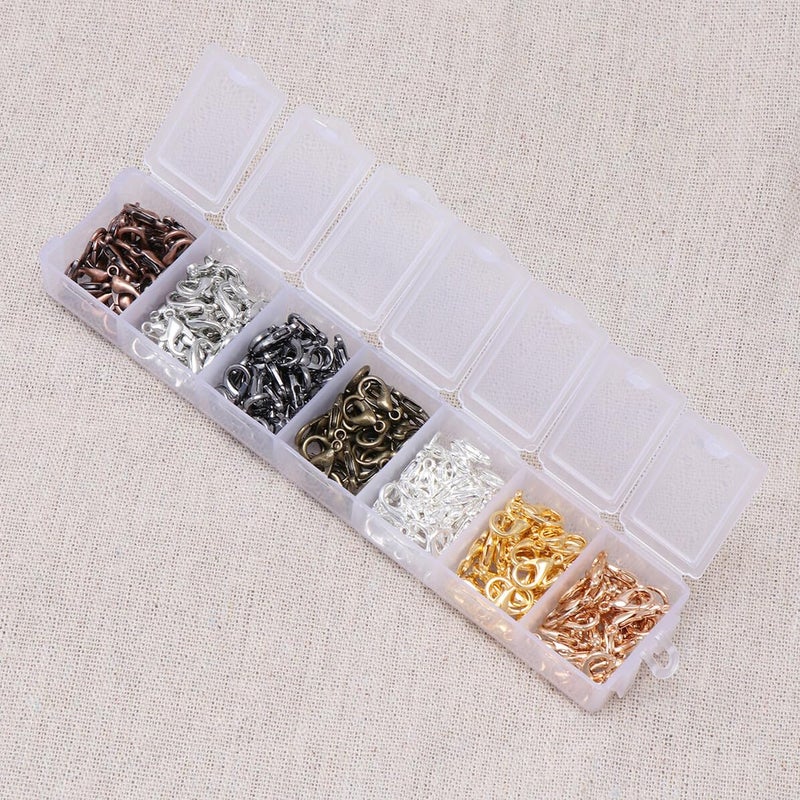 Zinc Alloy Lobster Claw Clasps And Jump Rings Jewelry Making Kit 210PCS With Storage Box - Image 4